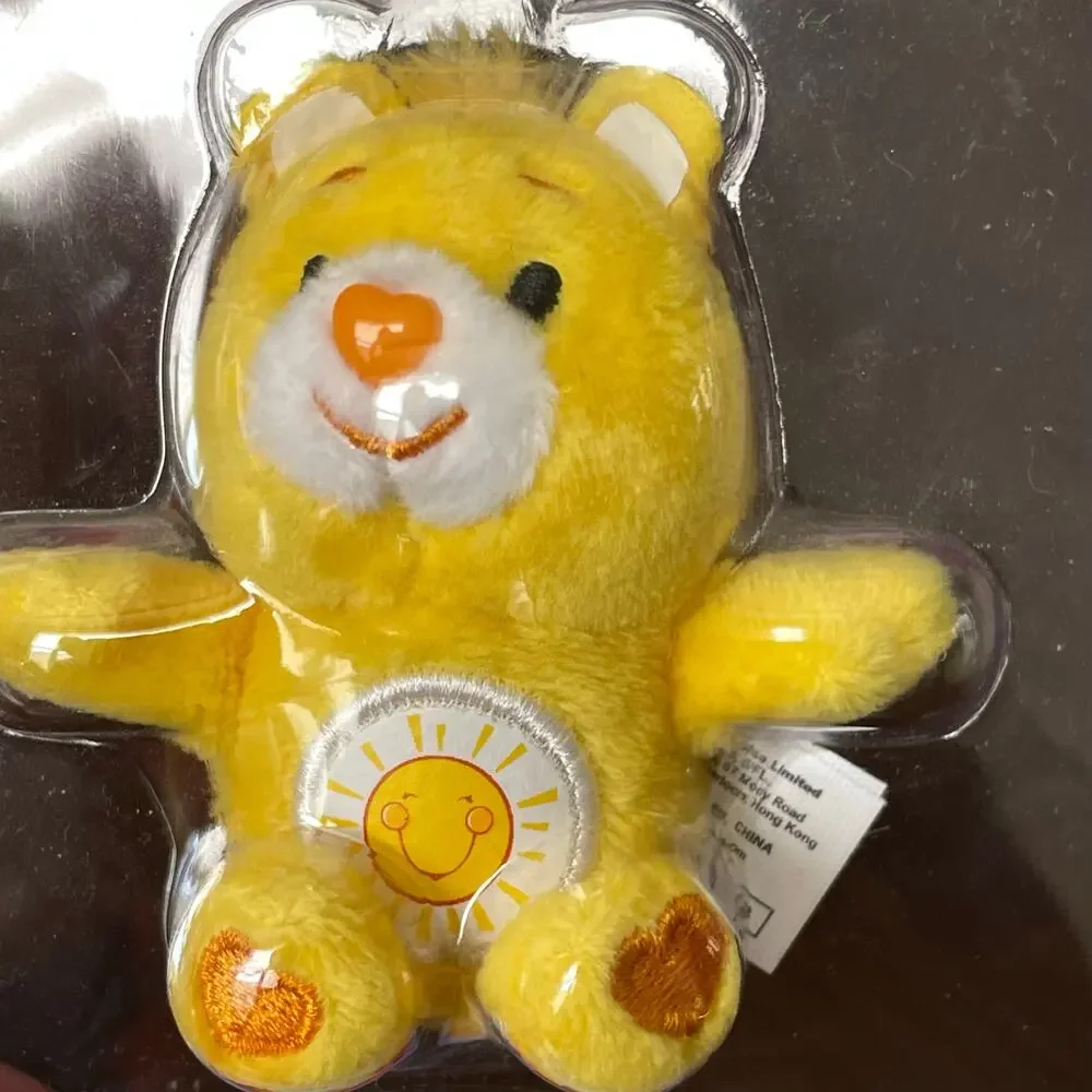 World's Smallest Care Bear Funshine Plush Series 1 New in Package Yellow Toy